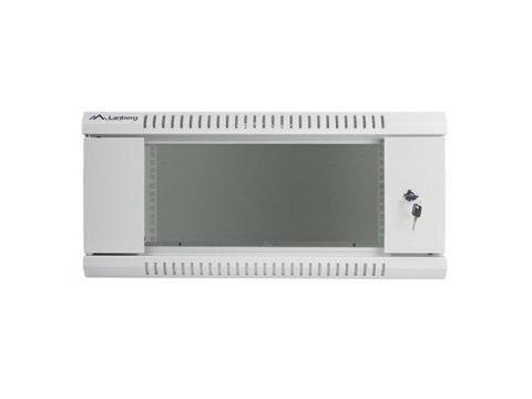 Szafa instalacyjna wisząca 19'' 4U 600X450mm szara (drzwi szklane) Lanberg