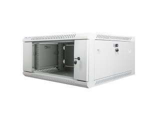 Szafa instalacyjna wisząca 19'' 4U 600X600mm szara (drzwi szklane) Lanberg