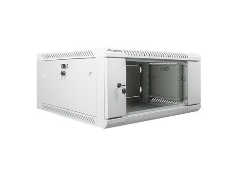 Szafa instalacyjna wisząca 19'' 4U 600X600mm szara (drzwi szklane) Lanberg
