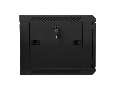Szafa instalacyjna wisząca 19'' 6U 600X450mm czarna (drzwi szklane) Lanberg