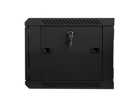 Szafa instalacyjna wisząca 19'' 6U 600X450mm czarna (drzwi szklane) Lanberg