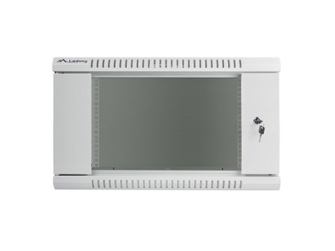 Szafa instalacyjna wisząca 19'' 6U 600X450mm szara (drzwi szklane) Lanberg