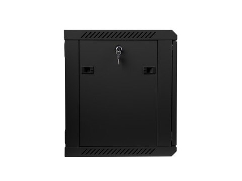 Szafa instalacyjna wisząca 19'' 9U 600X450mm czarna (drzwi szklane) Lanberg