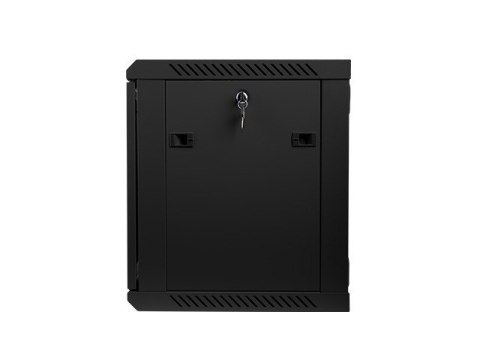 Szafa instalacyjna wisząca 19'' 9U 600X450mm czarna (drzwi szklane) Lanberg