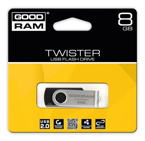 TWISTER 8GB Black USB2.0 GOODRAM TWISTER 8GB Black USB2.0 GOODRAM
