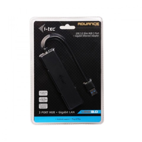 USB 3.0 Slim HUB 3 Port + Gigabit Ethernet 10/100/1000 I-tec USB 3.0 Slim HUB 3 Port + Gigabit Ethernet 10/100/1000 I-tec