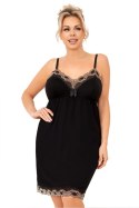 Koszulka nocna Koszula Nocna Model Hana II Plus Size Black - Donna
