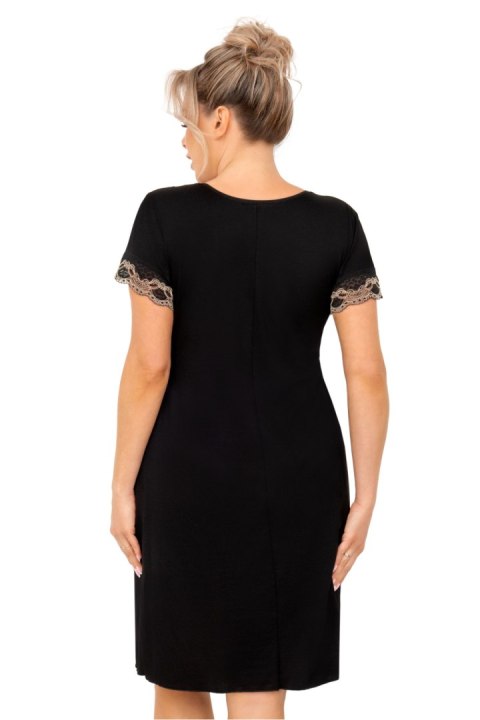 Koszulka nocna Koszula Nocna Model Hana Plus Size Black - Donna Koszulka nocna Koszula Nocna Model Hana Plus Size Black - Donna