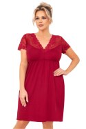 Koszulka nocna Koszula Nocna Model Livia Plus Size Burgund Bordo - Donna