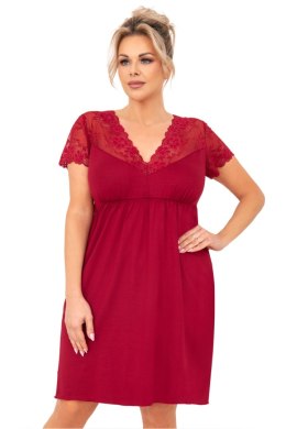 Koszulka nocna Koszula Nocna Model Livia Plus Size Burgund Bordo - Donna