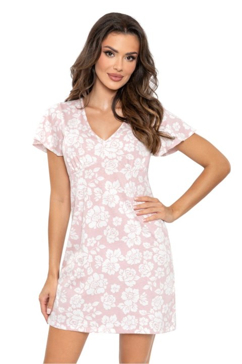 Koszulka nocna Koszula Nocna Model Rosalia Powder Pink - Donna Koszulka nocna Koszula Nocna Model Rosalia Powder Pink - Donna