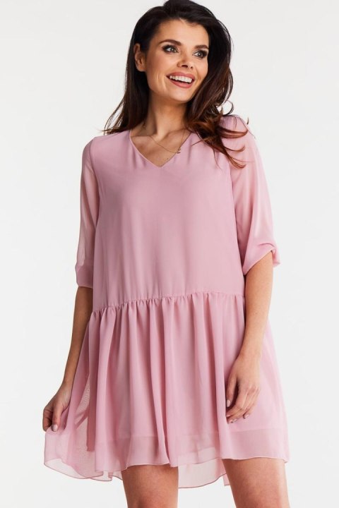 Sukienka Model A514 Powder Pink - awama Sukienka Model A514 Powder Pink - awama
