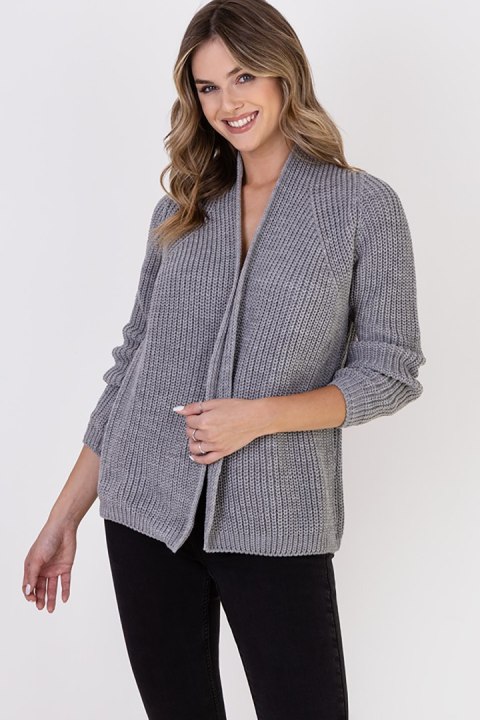 Sweter Kardigan Model SWE120 Grey - MKM Sweter Kardigan Model SWE120 Grey - MKM