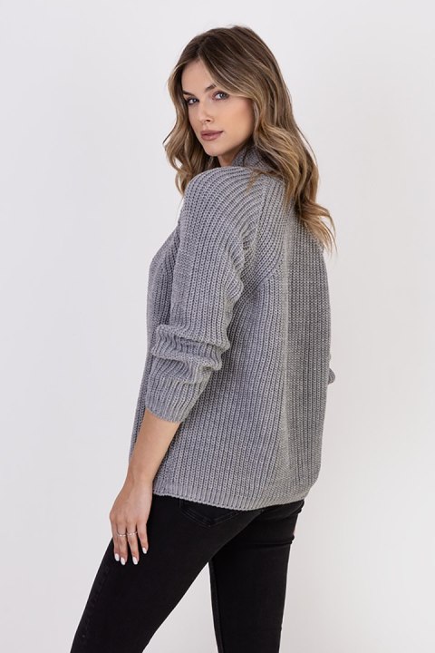 Sweter Kardigan Model SWE120 Grey - MKM Sweter Kardigan Model SWE120 Grey - MKM