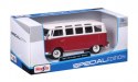 Model metalowy Volkswagen Samba biało-czerwiny Maisto