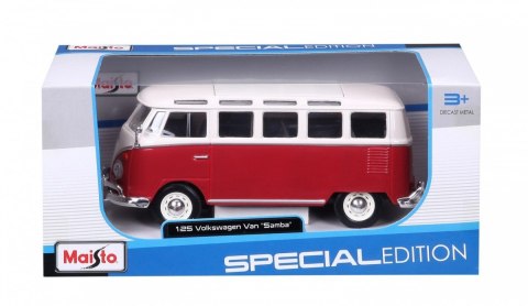 Model metalowy Volkswagen Samba biało-czerwiny Maisto Model metalowy Volkswagen Samba biało-czerwiny Maisto