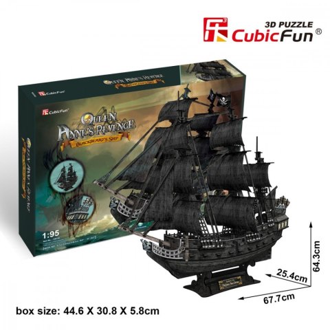Puzzle 3D Duży zestaw okręt piracki Zemsta Królow Cubic Fun Puzzle 3D Duży zestaw okręt piracki Zemsta Królow Cubic Fun