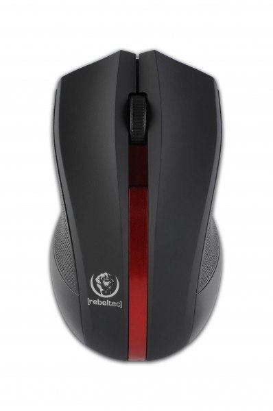 Bezprzewodowa mysz optyczna, GALAXY Black/red, powierzchnia gumowana Rebeltec Bezprzewodowa mysz optyczna, GALAXY Black/red, powierzchnia gumowana Rebeltec