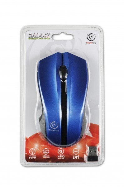 Bezprzewodowa mysz optyczna, GALAXY Blue/silver Rebeltec Bezprzewodowa mysz optyczna, GALAXY Blue/silver Rebeltec