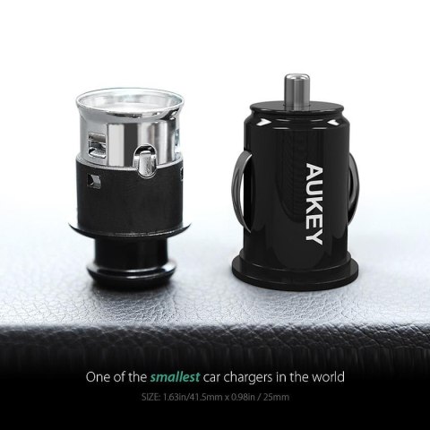 CC-S1 Mini ładowarka samochodowa 2xUSB AiPower 4.8A 24W AUKEY