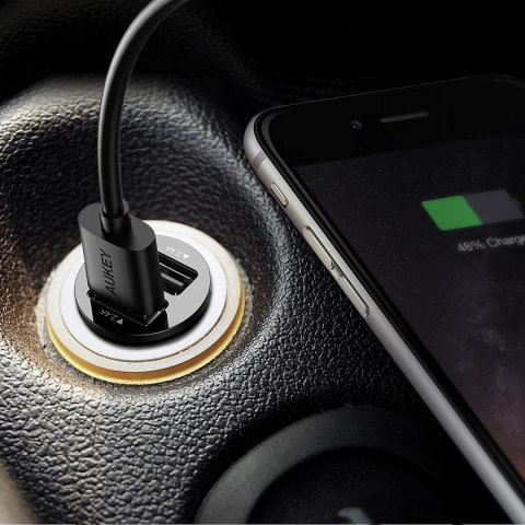 CC-S1 Mini ładowarka samochodowa 2xUSB AiPower 4.8A 24W AUKEY