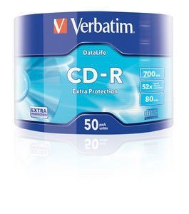 CD-R 52x 700MB 50P SP Extra Protection Wrap 43787 Verbatim CD-R 52x 700MB 50P SP Extra Protection Wrap 43787 Verbatim