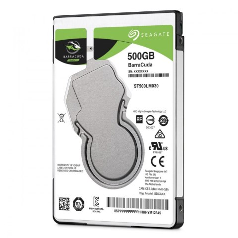 Dysk twardy BarraCuda 500GB 2.5 cala 128MB ST500LM030 Seagate Dysk twardy BarraCuda 500GB 2.5 cala 128MB ST500LM030 Seagate