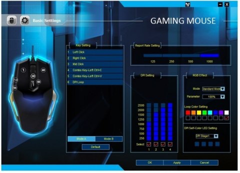Gamingowa mysz optyczna USB Falcon Rebeltec Gamingowa mysz optyczna USB Falcon Rebeltec