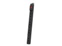 Listwa przeciwprzepięciowa M12/16A Rack 19'' 2.5m czarna (12 gniazd) do montażu pionowego Armac