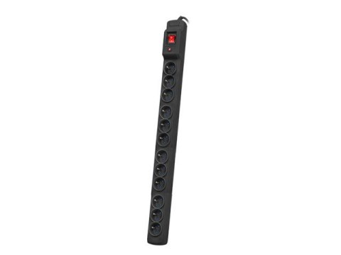 Listwa przeciwprzepięciowa M12/16A Rack 19'' 2.5m czarna (12 gniazd) do montażu pionowego Armac Listwa przeciwprzepięciowa M12/16A Rack 19'' 2.5m czarna (12 gniazd) do montażu pionowego Armac