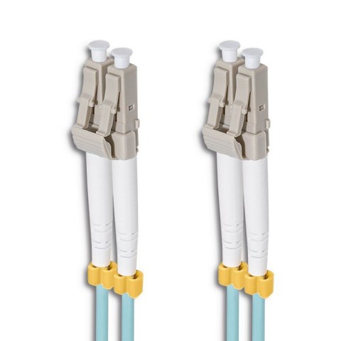 Patchcord światłowodowy LC/UPC-LC/UPC | MM | 50/125 | OM3 | 1m Qoltec Patchcord światłowodowy LC/UPC-LC/UPC | MM | 50/125 | OM3 | 1m Qoltec
