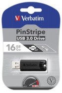 PinStripe USB 3.0 Drive 16GB Black Verbatim