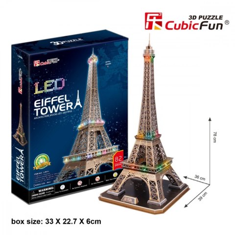 Puzzle 3D Wieża Eiffla (Światło) Cubic Fun Puzzle 3D Wieża Eiffla (Światło) Cubic Fun
