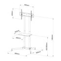 Stolik na kółkach + uchwyt do TBV 30-65" 60KG S-08A ART