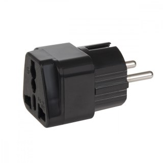 Adapter gniazdo UK na wtyk EU uniwersalny MCE155 Czarny Maclean