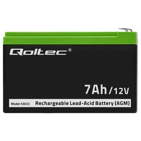 Akumulator żelowy | 12V | 7Ah | max.72A | AGM Qoltec Akumulator żelowy | 12V | 7Ah | max.72A | AGM Qoltec