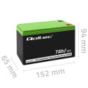 Akumulator żelowy | 12V | 7Ah | max.72A | AGM Qoltec