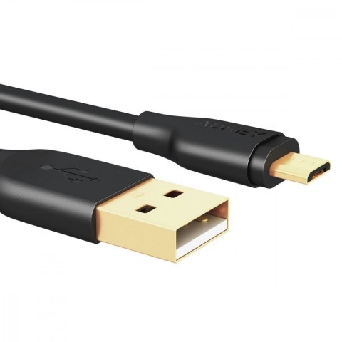 CB-MD1 kabel micro USB - USB-A 1m 480 Mbps Quick Charge czarny AUKEY