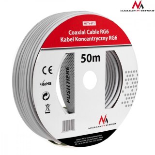 Kabel przewód koncentryczny satelitarny 1.0CCS RG6 50M MCTV-571 Maclean