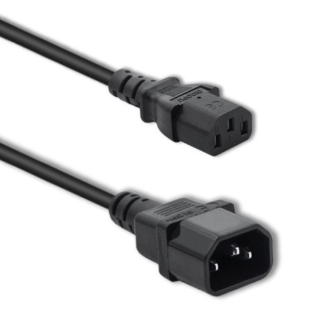 Kabel zasilający do UPS | C13/C14 | 3m Qoltec