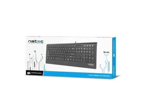 Klawiatura BARRACUDA Slim Czarna USB Natec