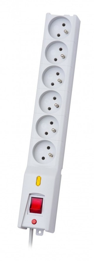 Listwa przeciwprzepięciowa LX 610, 1L, 5,0m, szara Lestar