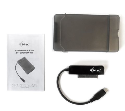 MySafe USB-C 3.1 Gen. 2 Easy zewnętrzna obudowa na dysk 2,5" 9,5mm SATA I/II/III HDD I-tec MySafe USB-C 3.1 Gen. 2 Easy zewnętrzna obudowa na dysk 2,5" 9,5mm SATA I/II/III HDD I-tec