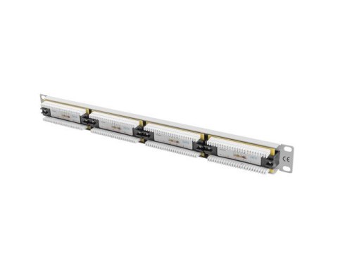 Patch Panel 24 Port 1U Kat.6 szary Lanberg