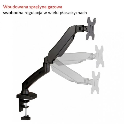 Uchwyt biurkowy na sprężynie gazowej do 1 monitora LCD/LED 13-27" L-11GD ART Uchwyt biurkowy na sprężynie gazowej do 1 monitora LCD/LED 13-27" L-11GD ART
