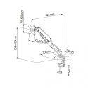 Uchwyt biurkowy na sprężynie gazowej do 1 monitora LCD/LED 13-27" L-11GD ART