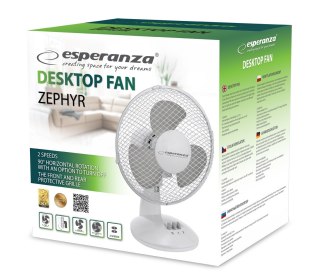 Wentylator biurkowy Zephyr Biało-szary Esperanza
