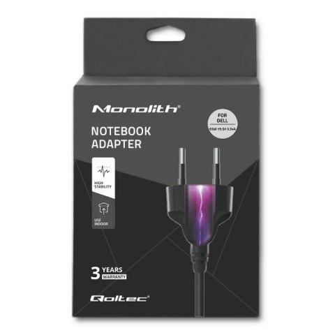 Zasilacz do Dell 65W | 19.5V | 3.34A | 4.5*3.0+pin Qoltec Zasilacz do Dell 65W | 19.5V | 3.34A | 4.5*3.0+pin Qoltec
