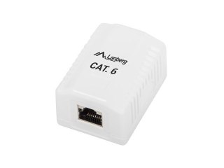 Gniazdo natynkowe 1x RJ45 Kat.6 białe ekranowane Lanberg