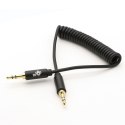 Kabel 3,5mm Mini Jack - 3,5mm Mini Jack M/M 1m spiralny TB